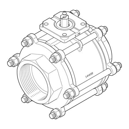 Festo Ball Valve VZBA-4"-GG-63-T-22-F10-V4V4T VZBA-4"-GG-63-T-22-F10-V4V4T